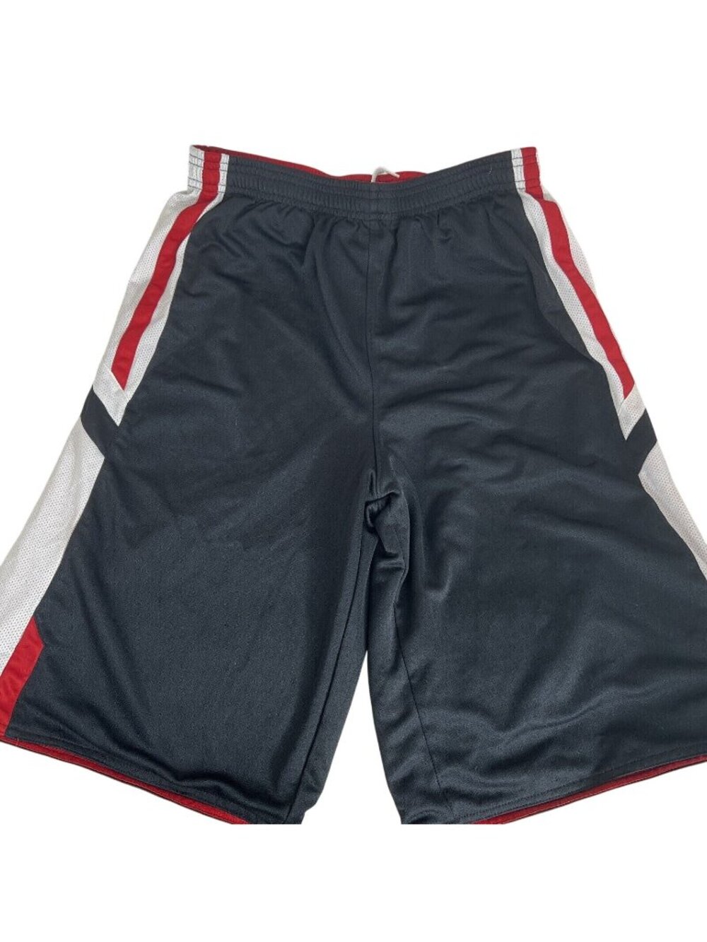Nike Mens Basketball Shorts Black/Red White Mesh Size xl